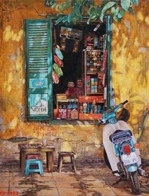 File in trần File tranh dán tường cà phê nhà hàng CF9452 (bản gốc) mây trời