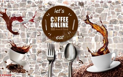 Tệp tin gốc File tranh dán tường cà phê nhà hàng CF9469 (chất lượng) File tranh dán tường cà phê nhà hàng CF9469