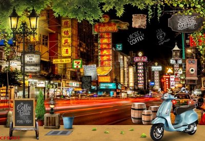 Tải file File tranh dán tường cà phê nhà hàng CF9501 (PSD) cho in ấn quảng cáo