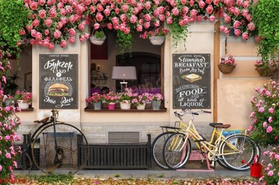 Tải file File tranh dán tường cà phê nhà hàng CF9516 (gốc) in ấn ngay lập tức