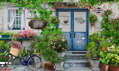 File tranh File tranh dán tường cà phê nhà hàng CF9525 (ảnh gốc) không bị mờ