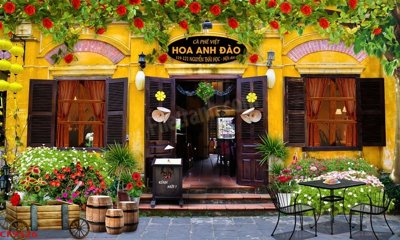 Tải file File tranh dán tường cà phê nhà hàng CF9526 (gốc) làm tranh trang trí