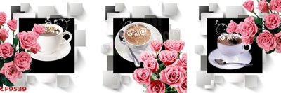 File in mica File tranh dán tường cà phê nhà hàng CF9539 (bản gốc) làm vách ngăn