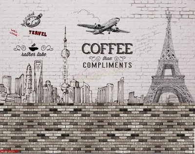 File gốc File tranh dán tường cà phê nhà hàng CF9560 (cho in ấn) từ Filetranh.com