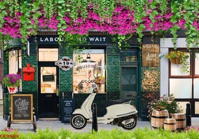 Tải file gốc File tranh dán tường cà phê nhà hàng CF9589 (in không vỡ ảnh)