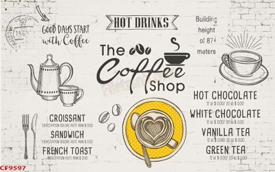 File in lụa File tranh dán tường cà phê nhà hàng CF9597 (phong cảnh) File tranh dán tường cà phê nhà hàng CF9597