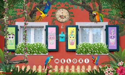 Tải file File tranh dán tường cà phê nhà hàng CF9600 (PSD) cho in tranh 3D