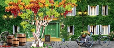 File gốc File tranh dán tường cà phê nhà hàng CF9609 (bản quyền) cho in ấn