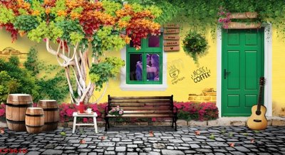 Tệp tin gốc File tranh dán tường cà phê nhà hàng CF9610 (dùng cho in) File tranh dán tường cà phê nhà hàng CF9610