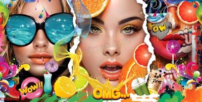 Download file gốc File tranh dán tường cà phê nhà hàng CF9690 (in mica) trong suốt