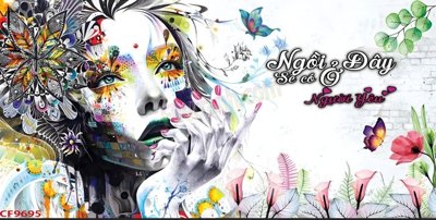 File ảnh File tranh dán tường cà phê nhà hàng CF9695 (gốc) in decal dán tường