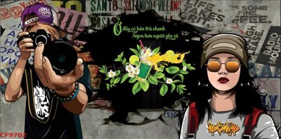 File tranh File tranh dán tường cà phê nhà hàng CF9702 (gốc) chủ đề trừu tượng