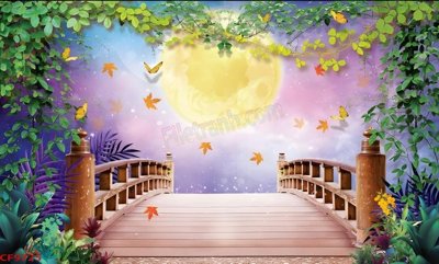 File gốc File tranh dán tường cà phê nhà hàng CF9725 (in mica) làm bảng hiệu