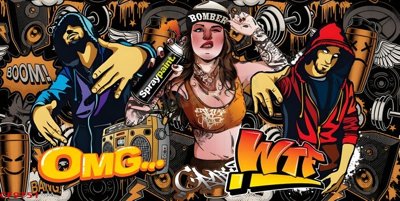 File in mica File tranh dán tường cà phê nhà hàng CF9751 (bản gốc) làm vách ngăn