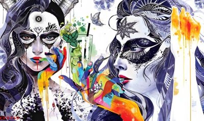 File tranh gốc File tranh dán tường cà phê nhà hàng CF9759 chủ đề hiện đại