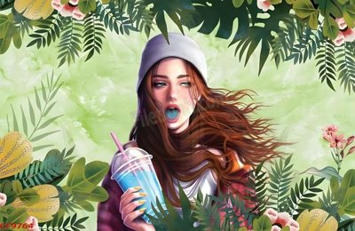 File gốc in ấn File tranh dán tường cà phê nhà hàng CF9764 chất lượng vượt trội