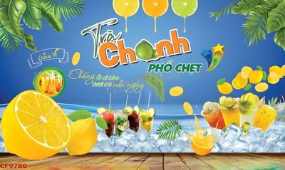 File in ấn File tranh dán tường cà phê nhà hàng CF9780 chuyên nghiệp