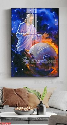 File in trần File gốc tranh công giáo CG1065 (file gốc) hoa văn 3D