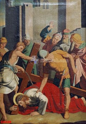 File tranh File gốc tranh công giáo CG528 (bản gốc) in lụa dán tường