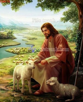 File tranh File gốc tranh công giáo CG675 (bản gốc) in canvas