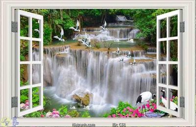 File gốc File gốc cửa sổ 3D CS1 (in lụa) tranh mã đáo