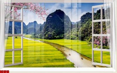 File ảnh File tranh gốc cửa sổ 3D CS1016 (gốc) cho trang trí nội thất