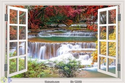 File tranh File gốc cửa sổ 3D CS102 (ảnh gốc) in trần 3D