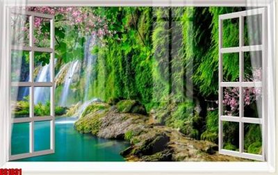 File in trần File tranh gốc cửa sổ 3D CS1031 (bản gốc) đại dương