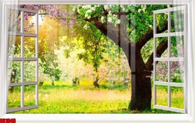 File PSD File tranh gốc cửa sổ 3D CS1048 (bản gốc) dễ dàng edit