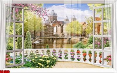 File tranh File tranh gốc cửa sổ 3D CS1060 (ảnh gốc) cho in ấn kỹ thuật số