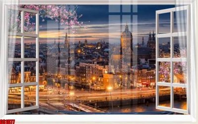 File PSD File tranh gốc cửa sổ 3D CS1077 (bản gốc) chất lượng nhất