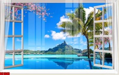 Download file File tranh gốc cửa sổ 3D CS1083 (gốc) in mica cao cấp