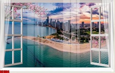 File tranh trang trí File tranh gốc cửa sổ 3D CS1084 (tải file gốc)
