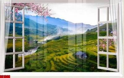 File tranh File tranh gốc cửa sổ 3D CS1088 (bản gốc) trang trí văn phòng