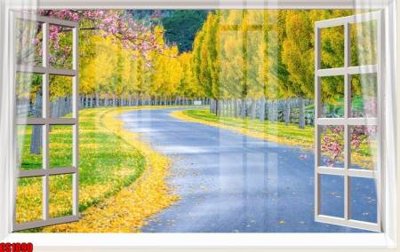 File PSD File tranh gốc cửa sổ 3D CS1090 (chất lượng in ấn)