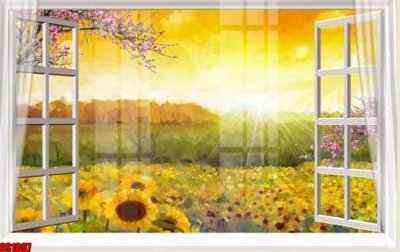 File PSD File tranh gốc cửa sổ 3D CS1097 (nguyên bản) cho thiết kế