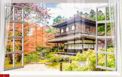 File tranh PSD File tranh gốc cửa sổ 3D CS1103 chất lượng cao