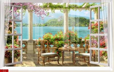 File PSD File tranh gốc cửa sổ 3D CS1116 (chất lượng in ấn)