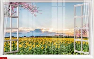 File tranh File tranh gốc cửa sổ 3D CS1135 (gốc) chủ đề động vật