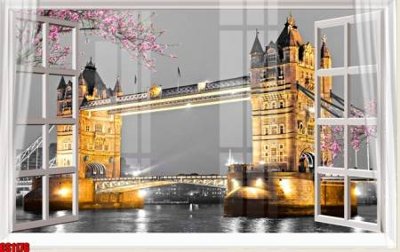 File in lụa File tranh gốc cửa sổ 3D CS1176 (chất lượng cao) File tranh gốc cửa sổ 3D CS1176