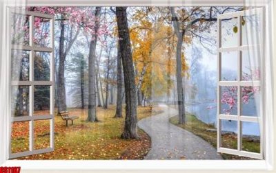 File tranh File tranh gốc cửa sổ 3D CS1187 (bản gốc) in lụa 5D