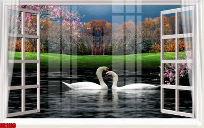 File ảnh File tranh gốc cửa sổ 3D CS1189 (gốc) in PP, decal