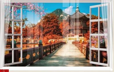 Hình ảnh gốc File tranh gốc cửa sổ 3D CS1193 (để in khổ lớn)