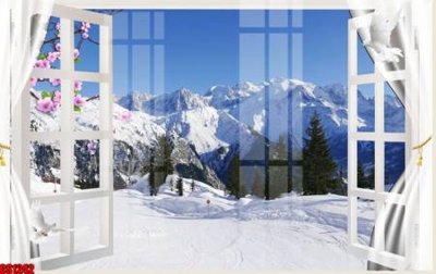 Ảnh gốc File tranh gốc cửa sổ 3D CS1242 (độ nét cao) in tráng gương