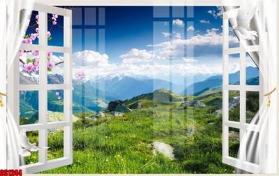 File tranh File tranh gốc cửa sổ 3D CS1244 (gốc) in vải canvas