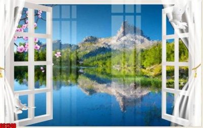 File gốc File tranh gốc cửa sổ 3D CS1248 (in mica) làm bảng hiệu