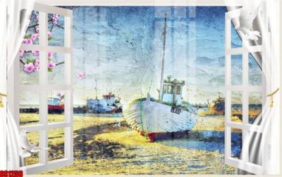 File in ấn chuyên nghiệp File tranh gốc cửa sổ 3D CS1256 (file gốc)