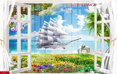 File PSD File tranh gốc cửa sổ 3D CS1280 (gốc) cho designer