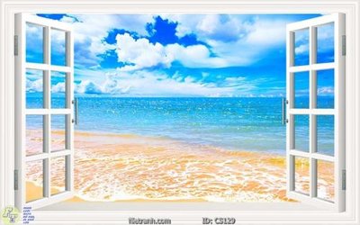 File tranh ảnh gốc File gốc cửa sổ 3D CS129 dùng cho in khổ lớn