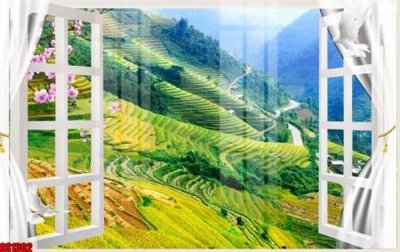 File tranh File tranh gốc cửa sổ 3D CS1302 (bản gốc) in canvas